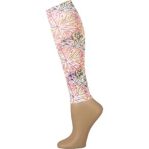Hocsocx Citrus Pink Blossoms Unisex Performance 13" Liner Leg Sleeves, Moisture Wicking, Rash & Blister Protection for Field & Ice Hockey, Soccer, Skiing, Hiking, Boot Support