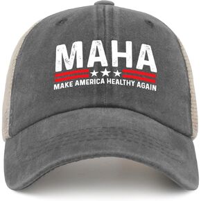 Maha Make America Healthy Again Hat Trucker Hat for Men Funny Dad Hats Funny Birthday Gifts