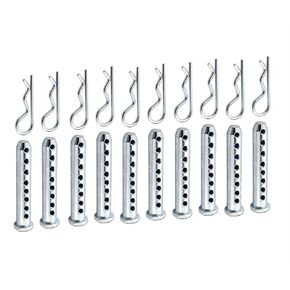4-20Pack Multi-Hole Porous Eye Pins Clevis Pins Adjustable Clevis Pins kit, Fastener for Farming Machine Air Cool Diesel Engine Accessories (M10, 8)