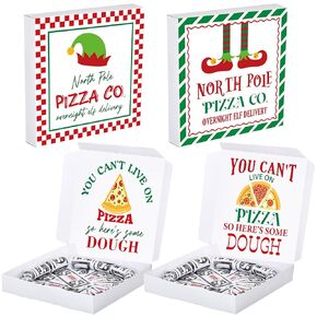 Hoolerry 2 Pcs Christmas Money Box for Cash Money Pizza Gift Holder Funny Pizza Box Shaped Holders Money Card Box for Christmas xmas Holiday Birthday
