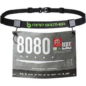 حزام رقم السباق مع 6 حلقات هلامية، حامل صدرية السباق، حزام الجري الثابت المرن، حزام الترياتلون مع حزام عاكس للحقيبة للجري والركض وسباق الماراثون وركوب الدراجات in Kuwait