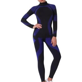 Inno Seamless Thermal Underwear for Women Pajama Set Sports Ski Warm Base Layer Set Winter Fall Cold Weather Top and Bottom in Kuwait