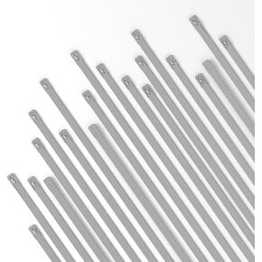 Metal Zip Ties 50 PCS, Zip Ties 20 Inch, Zip Ties Heavy Duty Outdoor, Cable Ties, 304 Stainless Steel Zip Ties, Ties Multi Purpose Binding for Machinery, Vehicles, Farms, Cables, Pipes, Fence