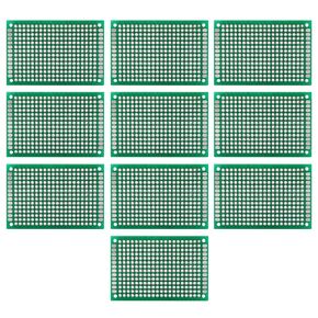 10 PCs 4 x 6cm Double Sides, PCB Board perfboard Prototyping DIY Soldering Universal Printed PCB Circuit Board Electronic Components