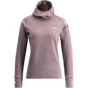 Swix Women's Pace Midlayer Soft Fleece Quick Drying Regular Fit Hooded Running Workout Sweater