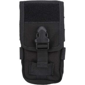 Outdoor Waist Bag,Sport Waist Bag,LB-14 1000D Polyester Double Layer Outdoor Hanging Mobile Phone Bag Tactics Multifunction EDC Waist Pack(4 inches-黑色)