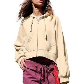 UATKIMI Womens Hoodie Fleece Full-zip Hoodie Padded Hooded Long Sleeve Sweatshirt