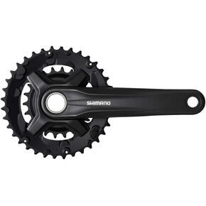 SHIMANO 9-Speed Mountain Bicycle Crank Set - FC-MT210-B2 (Black - 170MM, 36-22T W/O CG)