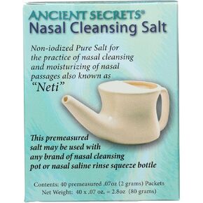 Ancient Secrets Nasal Cleansing Salt Packets - 40 Packets