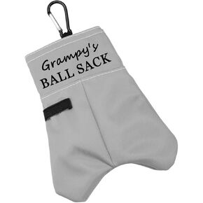 BLUPARK Funny Golf Ball Storage Bag Father Gift Papaw's/Pops's/Grampy's/Poppy 's/Opa's Ball Sack Golf Ball Storage Bag for Dad