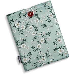 TiMOVO Sleeve Pouch for 6-7 Inch Kindle, Embroidered Daisy Padded Case Pouch Bag for 6.8" Kindle Paperwhite 11th/10th Gen 2021/2018, Kindle 2022, Kindle Oasis, Kindle 6 inch E-Reader, Blue Daisy
