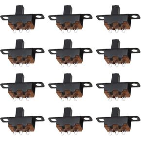 The Lord of the Tools 50PCS Mini Panel Slide Switch 3 Pin 2 Position 0.5A 50V Micro Miniature Latching Toggle Switch SS12F15 for Electronic Toys Lighting Fixtures