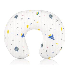 Hooyax Muslin Nursing Pillow Cover, Soft Breathable Feeding Slipcover for Breastfeeding Moms, Stretchy Removable Infant Pillow Cover for Boy and Girls (Green)