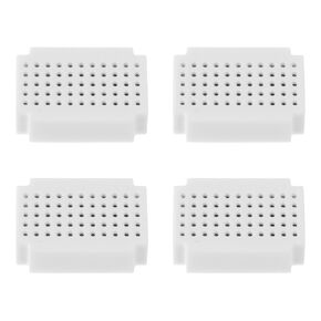 PATIKIL 4pcs Mini Breadboard, Solderless Breadboard Small Breadboard 55 Tie Points Prototype PCB Bread Board Electronics Kit Plates, ZY-55, Black