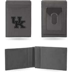 Rico Industries NCAA Kentucky Wildcats Gray Laser Engraved Front Pocket Wallet Laser Engraved Front Pocket Wallet - Compact/Comfortable/Slim