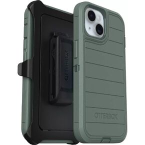 OtterBox Defender Series Screenless Edition Case for iPhone 14 & iPhone 13 (Only) - Holster Clip Included - Microbial Defense Protection - Non-Retail Packaging - Rain Check (Blue)