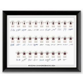 Arizona Diamondbacks 2024 Full Roster Autographed Team Poster Print