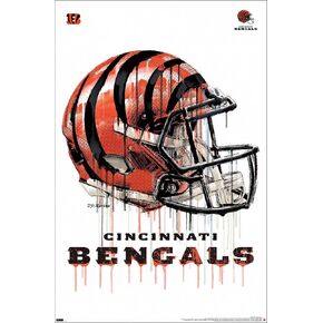 Trends International NFL Cincinnati Bengals - Drip Helmet 20 Wall Poster, 22.375" x 34", Premium Unframed Version