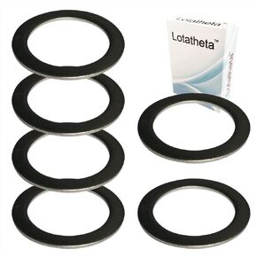 6 x Pedal Washers 20mm x 15mm w/ 1mm Thickness Stainless Steel Replacement Silver for Moutain Bike Road Bike