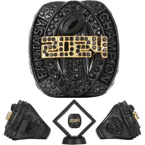 2024 Fantasy Football Trophy Ring League Championship Rings Premium Champion Award for Winner