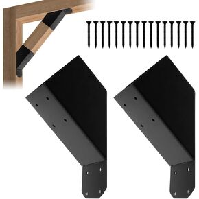 Pergola Brace, 4 Pcs 45-Degree Angle Support Bracket Post and Beam Knee Bracket Fit for 4''x4'' Wood Posts Heavy Duty Connector Brace