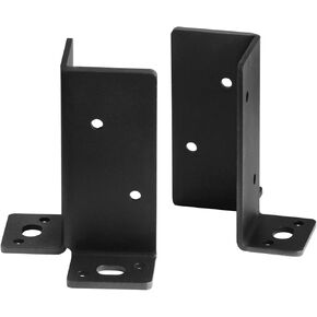 4PCS Black Adjustable Split Post Anchor Base for 4x4,6x6,8x8 Posts, 8 Gauge Half Post Base Fence Deck Bracket