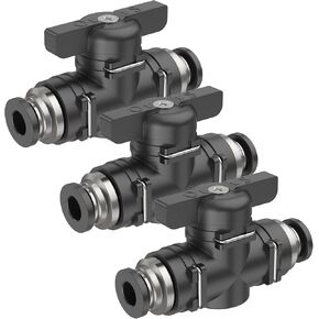 BUC10mm OD Black 10mm quick connect fittings air control valve Connector pneumatic valve 10mm tubing fittings push to connect fittings push-to-connect fittings (3 per box)