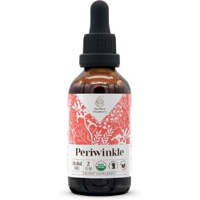 Periwinkle USDA Organic Alcohol-Free Extract | Dietary Supplement, High-Potency Tincture | Natural Certified Organic Periwinkle (Vinca Major) Dried Herb (2 oz)