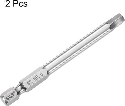HARFINGTON 2pcs Hex Head Wrench Drill Bit 6mm (H6) Metric 1/4" Hex Shank 100mm (4") Long Magnetic S2 Steel Screwdriver Bits Industrial Grade Hexagon Flat Tip Drill Bits for Screws in Saudi Arabia