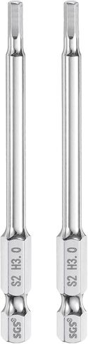 HARFINGTON 2pcs Hex Head Wrench Drill Bit 6mm (H6) Metric 1/4" Hex Shank 100mm (4") Long Magnetic S2 Steel Screwdriver Bits Industrial Grade Hexagon Flat Tip Drill Bits for Screws in Saudi Arabia