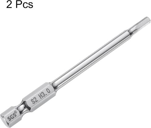 HARFINGTON 2pcs Hex Head Wrench Drill Bit 6mm (H6) Metric 1/4" Hex Shank 100mm (4") Long Magnetic S2 Steel Screwdriver Bits Industrial Grade Hexagon Flat Tip Drill Bits for Screws in Saudi Arabia