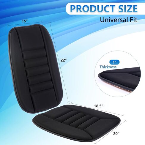 Big Ant Car Seat Cushion Pad Memory Foam Seat Cushion,Full Memory Foam Cushion Comfort Seat Protector for Car Office Home Use,Black in Saudi Arabia