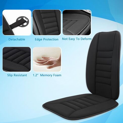 Big Ant Car Seat Cushion Pad Memory Foam Seat Cushion,Full Memory Foam Cushion Comfort Seat Protector for Car Office Home Use,Black in Saudi Arabia