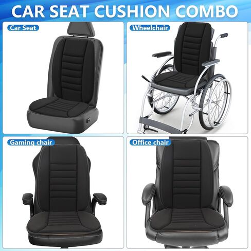 Big Ant Car Seat Cushion Pad Memory Foam Seat Cushion,Full Memory Foam Cushion Comfort Seat Protector for Car Office Home Use,Black in Saudi Arabia