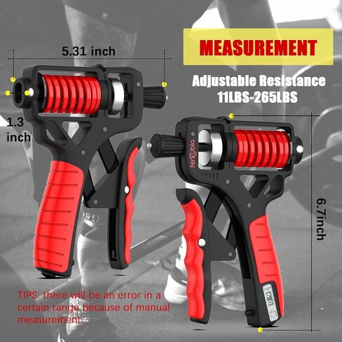 Hand Grip Strengthener with Mechanical Counter Adjustable Resistance 11LBS-265LBS Double Spring Hand Gripper No Slip Heavy-Duty Hand Grip Strengthener,Wrist & Forearm Hand Exerciser in Saudi Arabia