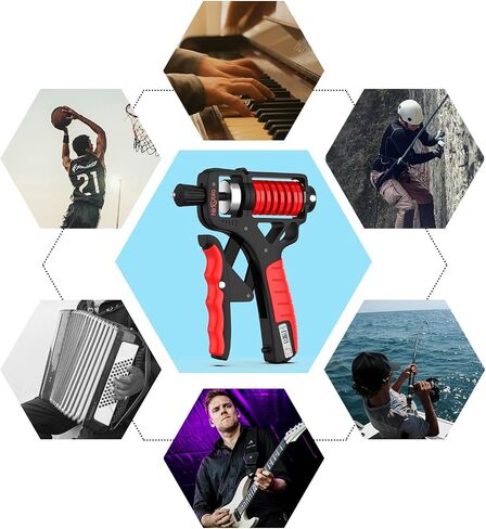 Hand Grip Strengthener with Mechanical Counter Adjustable Resistance 11LBS-265LBS Double Spring Hand Gripper No Slip Heavy-Duty Hand Grip Strengthener,Wrist & Forearm Hand Exerciser in Saudi Arabia