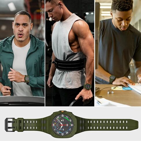 سوار ساعة متوافق مع ساعة سامسونج جالاكسي 7 الترا 47 ملم مع حافظة، سوار متين لساعة جالاكسي الترا مع حافظة واقية in Kuwait