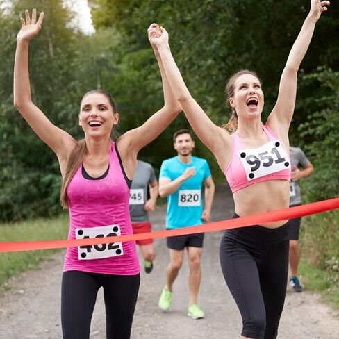 32 Pcs Running Bib Button Runner Race Number Holder Buckle Marathon Bib Fastener Clip Fixing System for Triathlon Cycling Track Skating Field Events Accessories in Saudi Arabia