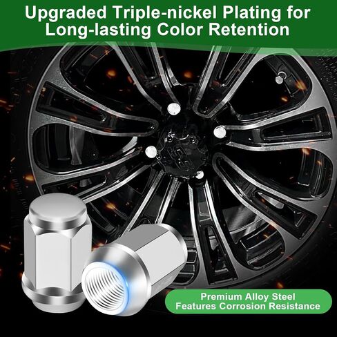 Golf Cart Wheel Lug Nut Kit for EZGO & Club Car Golf Carts Lug Nuts, Size 1/2''-20, 16 Pieces Black in Saudi Arabia