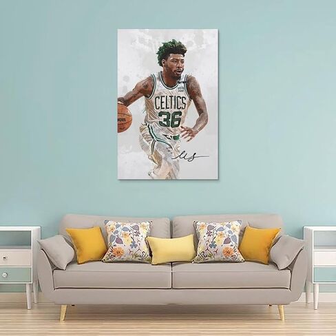 Basketball Star Jayson Tatum Signed Poster Watercolor Art Decorative Painting Canvas Wall Art Living Room Aesthetic Posters For Boys Bedroom Teens Room. Unframe-style-8, 12x18inch(30x45cm) in Saudi Arabia