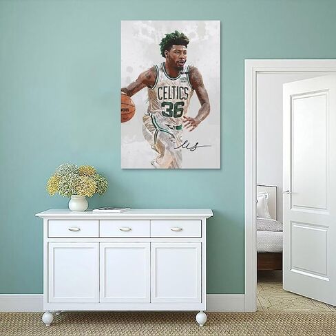 Basketball Star Jayson Tatum Signed Poster Watercolor Art Decorative Painting Canvas Wall Art Living Room Aesthetic Posters For Boys Bedroom Teens Room. Unframe-style-8, 12x18inch(30x45cm) in Saudi Arabia