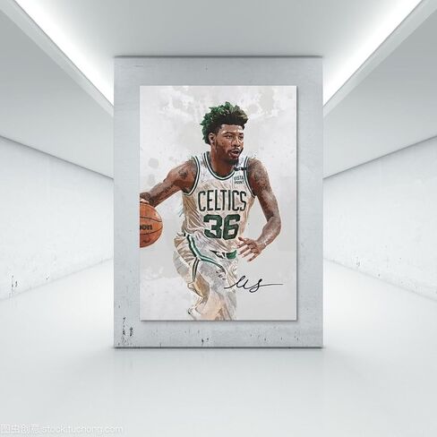 Basketball Star Jayson Tatum Signed Poster Watercolor Art Decorative Painting Canvas Wall Art Living Room Aesthetic Posters For Boys Bedroom Teens Room. Unframe-style-8, 12x18inch(30x45cm) in Saudi Arabia