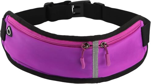 Running Belt, Running Belt for Phone, Flip Belt Large Capacity Running Belt with Adjustable Strap, Fanny Packs for Women Men Cross Body, with Zipper, for Running and Outdoor Activities(Purple) in Saudi Arabia