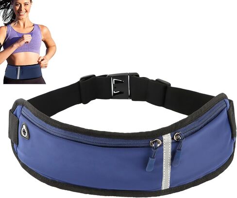 Running Belt, Running Belt for Phone, Flip Belt Large Capacity Running Belt with Adjustable Strap, Fanny Packs for Women Men Cross Body, with Zipper, for Running and Outdoor Activities(Purple) in Saudi Arabia