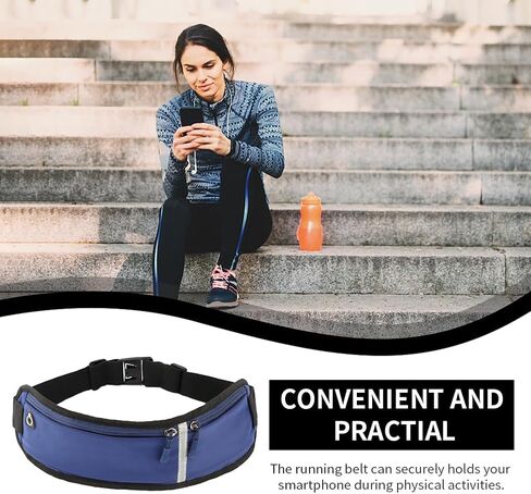 Running Belt, Running Belt for Phone, Flip Belt Large Capacity Running Belt with Adjustable Strap, Fanny Packs for Women Men Cross Body, with Zipper, for Running and Outdoor Activities(Purple) in Saudi Arabia