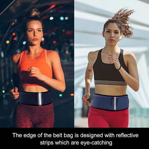 Running Belt, Running Belt for Phone, Flip Belt Large Capacity Running Belt with Adjustable Strap, Fanny Packs for Women Men Cross Body, with Zipper, for Running and Outdoor Activities(Purple) in Saudi Arabia