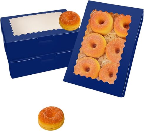 qiqee 50Pcs Pink Cookie Box with Window 9x6x2.5 inch Pastry Macaron Bakery Box For Packaging in Saudi Arabia