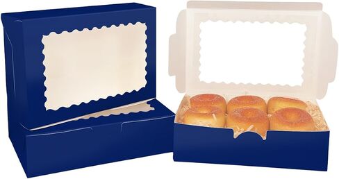 qiqee 50Pcs Pink Cookie Box with Window 9x6x2.5 inch Pastry Macaron Bakery Box For Packaging in Saudi Arabia