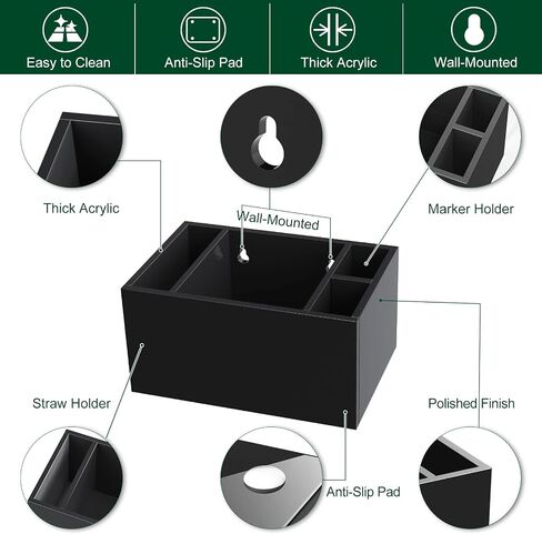 Cup Holder with Marker Slot, Party Cup Dispenser Acrylic Cup Organizer Mark Your Cup and Drink Up Caddy Modern Bar Counter Decor, Clear in Kuwait