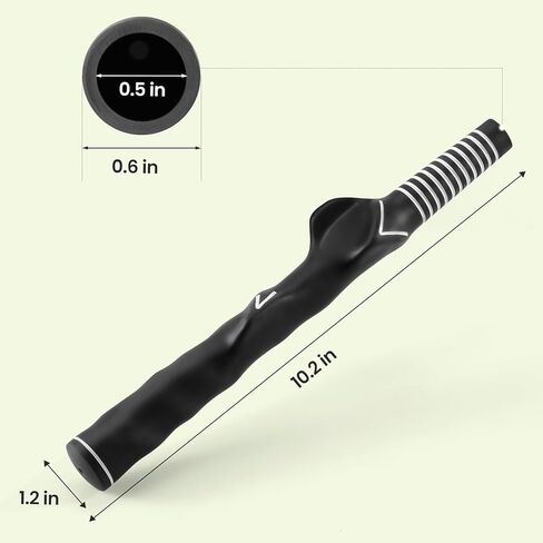 Golf Grip Trainer, Right-Hand Golf Training Club Grip, Golf Swing Training Aid for Men/Women, Black in Saudi Arabia